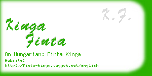 kinga finta business card